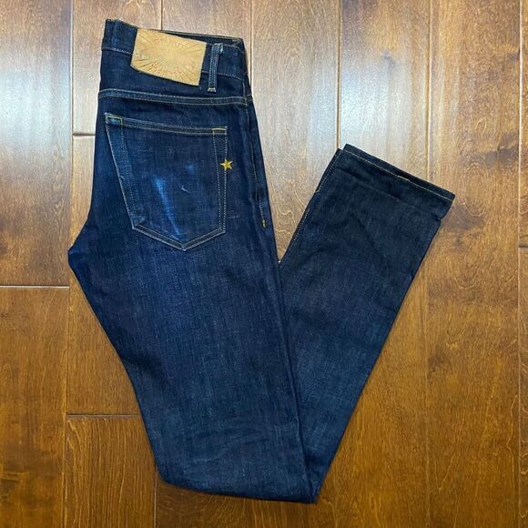 Brave Star Selvedge Skinny Japanese Raw Denim Blue Jeans USA Made Men's 30 x 34 - Picture 14 of 14